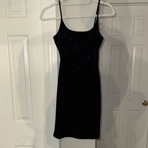 Navy blue Sparkle Slip Dress - Women